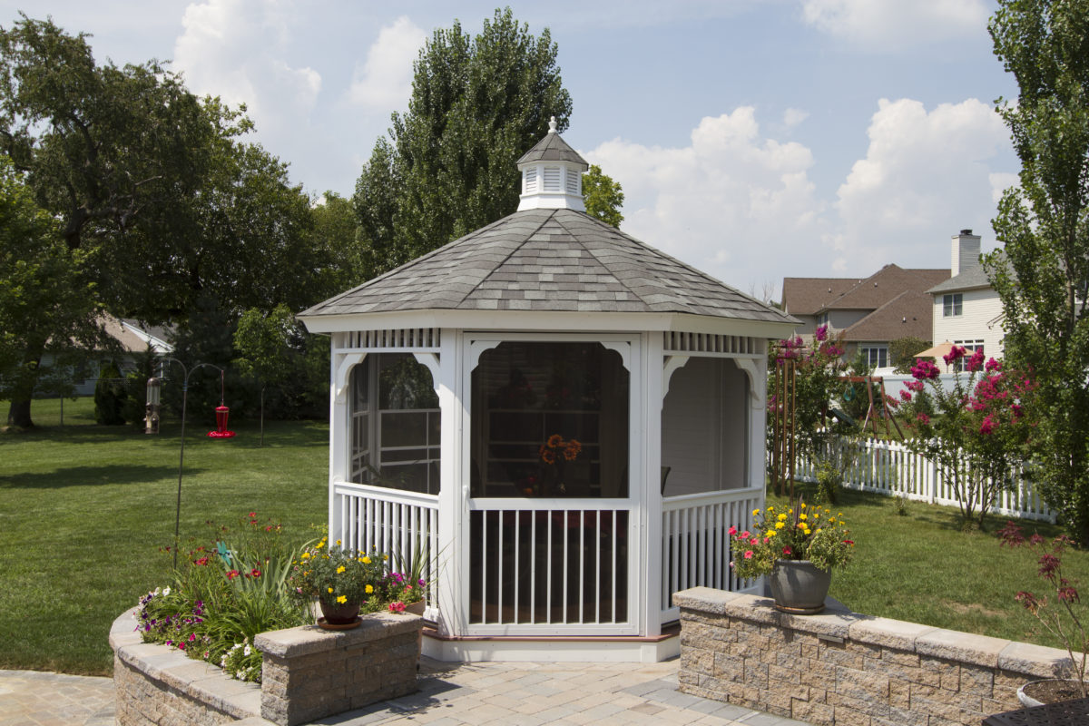 Country Vinyl Gazebo Country white vinyl gazebo by Waterloo Structure serving southeastern PA