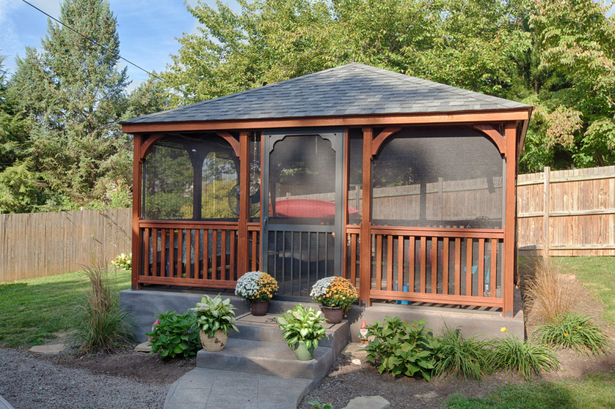 Dutch Screened Gazebo Dutch wood screened gazebo from Waterloo Structure for Chester County PA