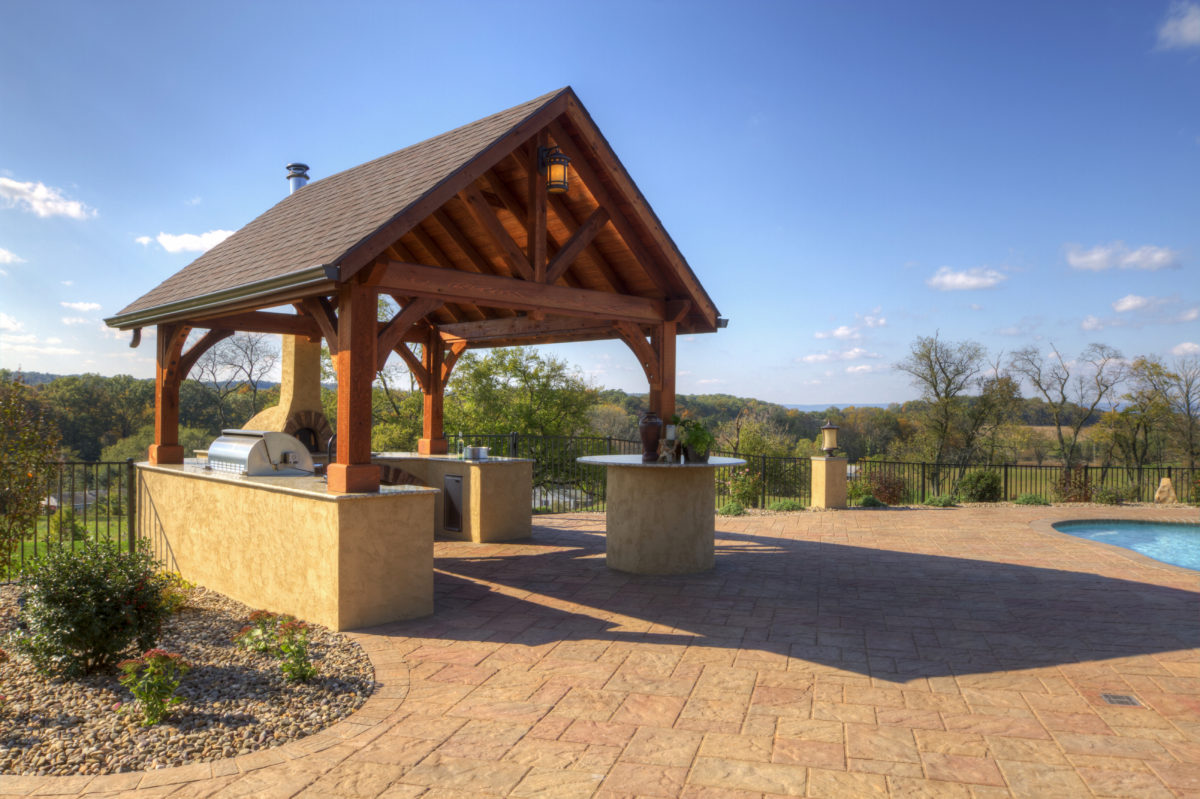 Alpine Cedar Pavilion Alpine cedar pavilion from Waterloo Structure for Chester County PA