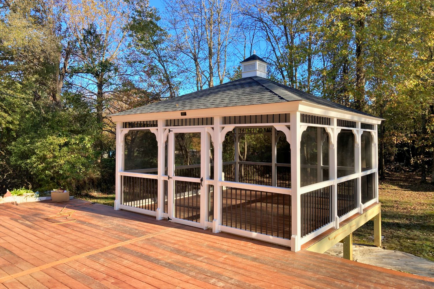 Vinyl Rectangle Gazebo Vinyl rectangle gazebo from Waterloo Structure serving Delaware and Maryland